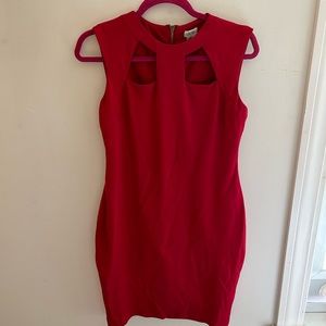Cache Red Keyhole Dress
